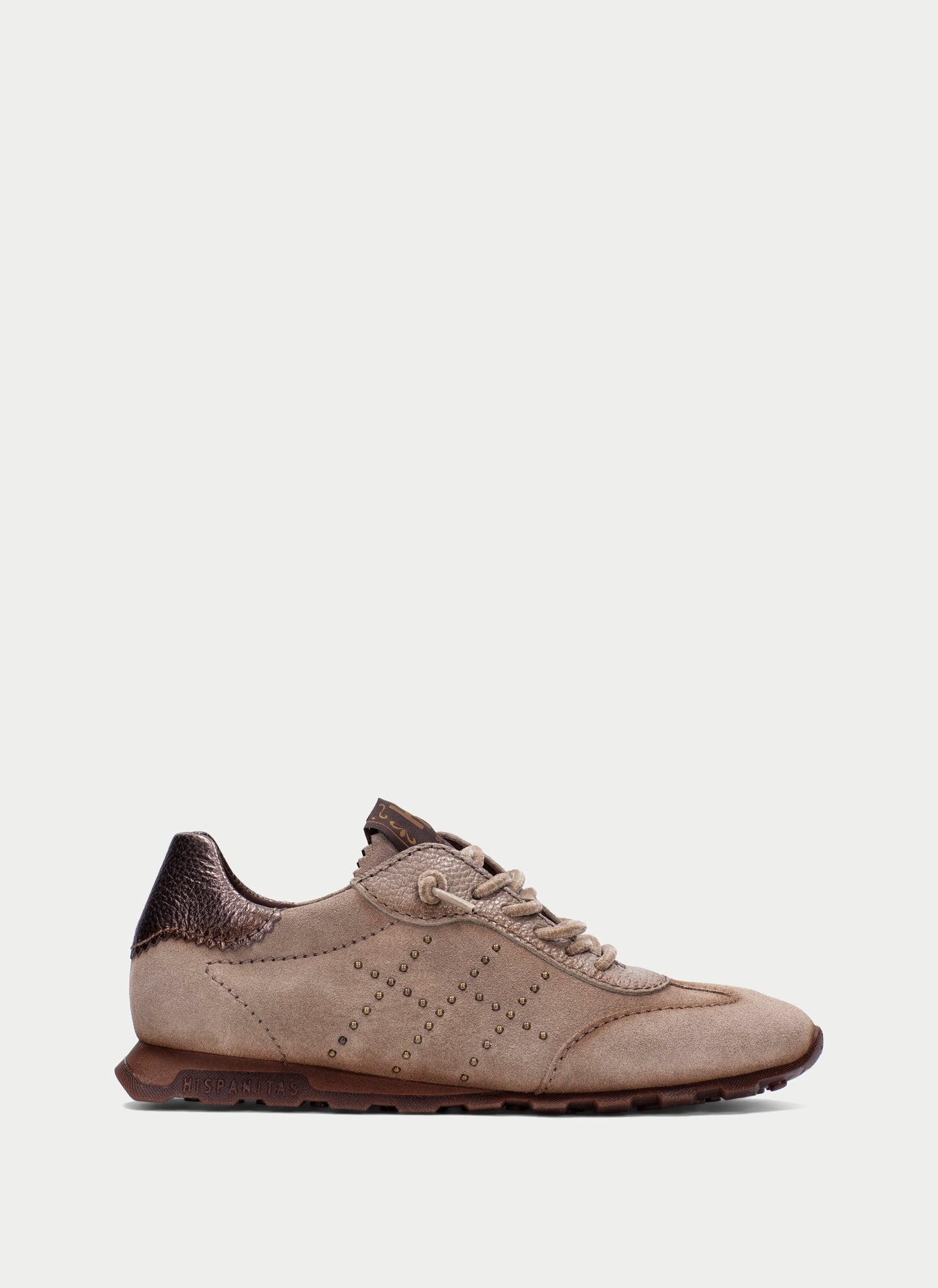 Hispanitas HI264964 Castoro Taupe, Gold & Bronze Trainers