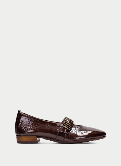 Hispanitas HI265098 Espresso Brown Patent Mary Jane Shoes