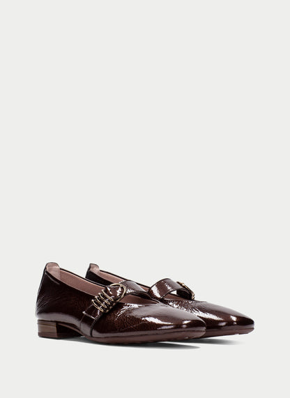 Hispanitas HI265098 Espresso Brown Patent Mary Jane Shoes