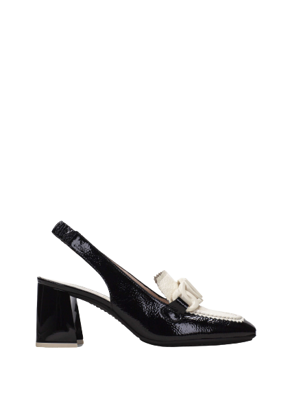 Hispanitas HV243317 Black & Cream Slingback Heel Shoes