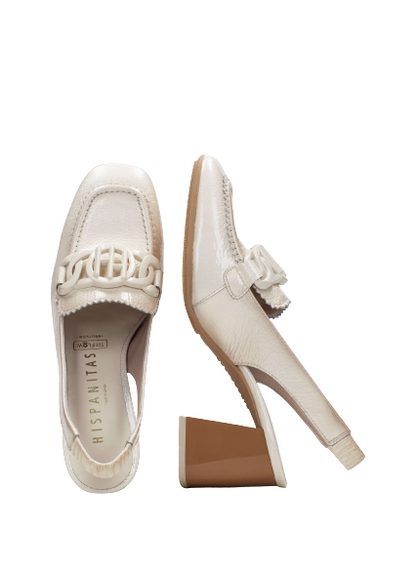 Hispanitas HV243317 Cream Slingback Heel Shoes