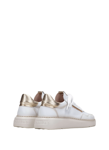 Hispanitas HV243422 White & Gold Lace Trainers