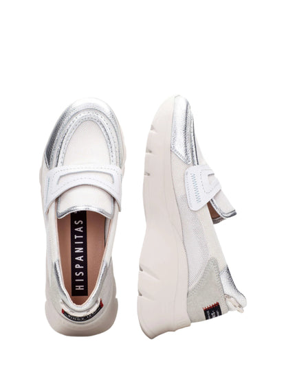Hispanitas HV254001 Cream, Silver & White Slip On Shoes