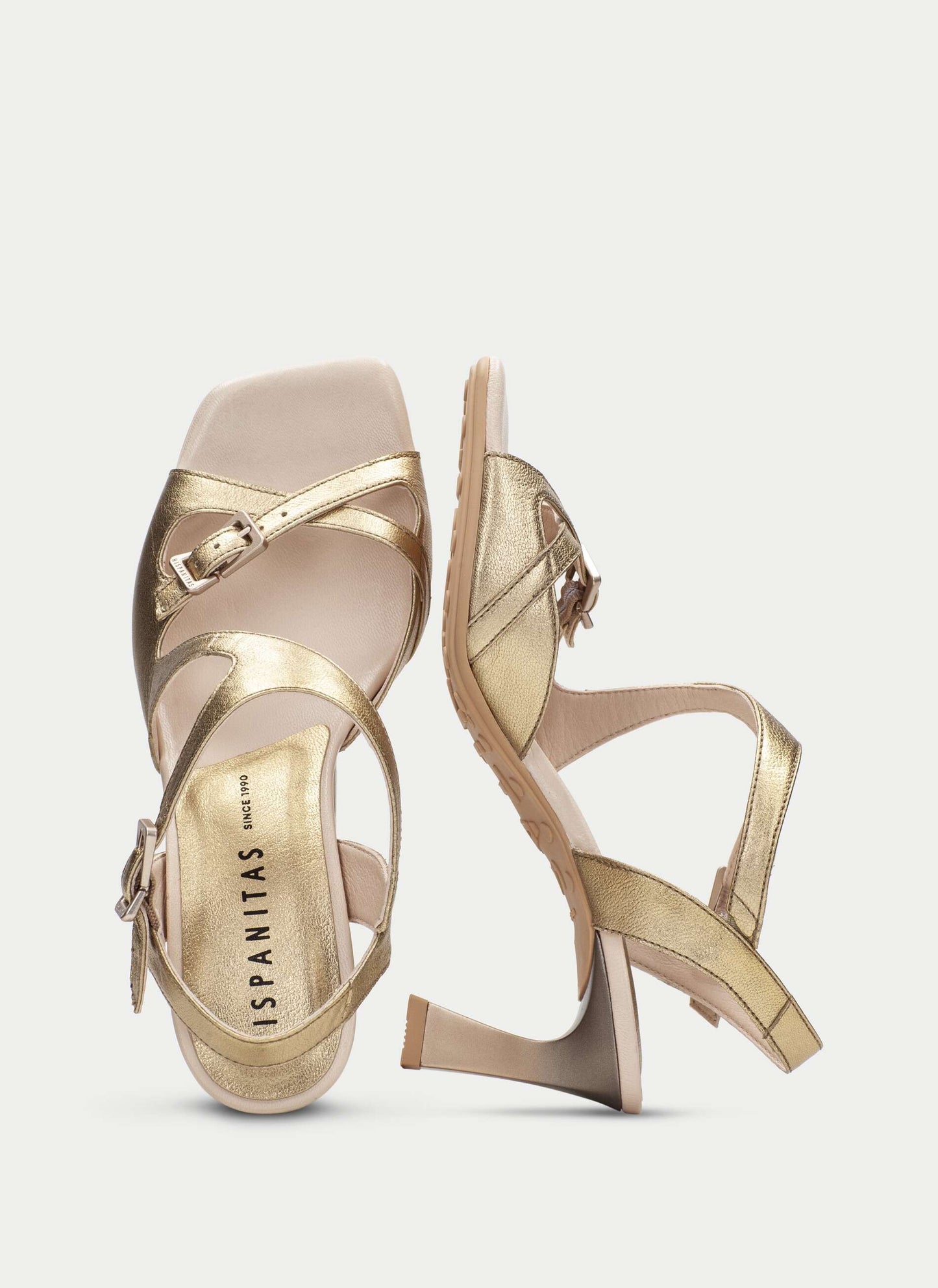Hispanitas HV264814 Platino Gold Heeled Sandals