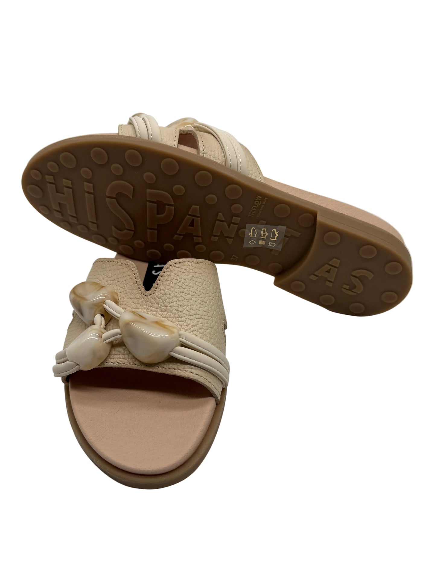 Hispanitas HV264683 Beige With Stones Slip On Sandals