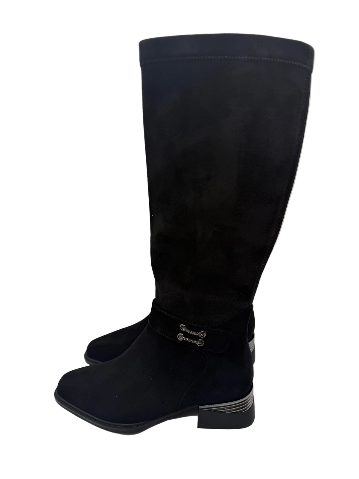 Loretta Vitale C38165 Black Suede Knee Boots