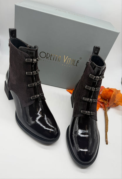 Loretta Vitale C38132 Chocolate Patent Boots