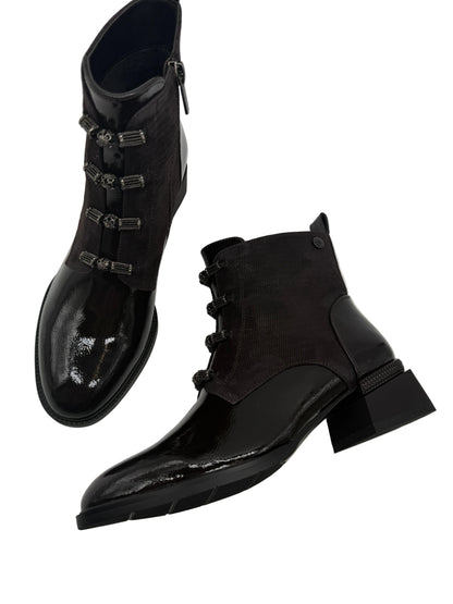 Loretta Vitale C38132 Chocolate Patent Boots