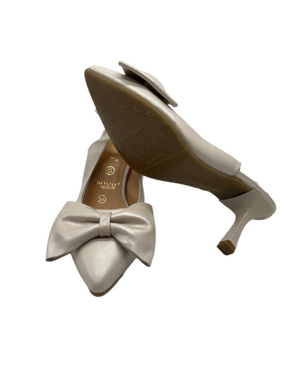 Bioeco by Arka 4214 2380+1315 Pearl Bow Leather Heels