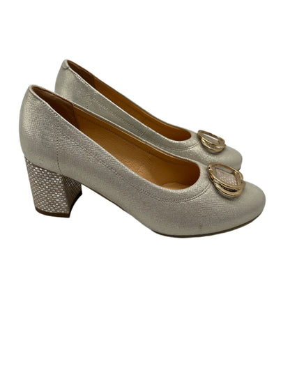 Bioeco by Arka 6736 1097+1733+1315 H Fit Gold Shimmer Block Heels