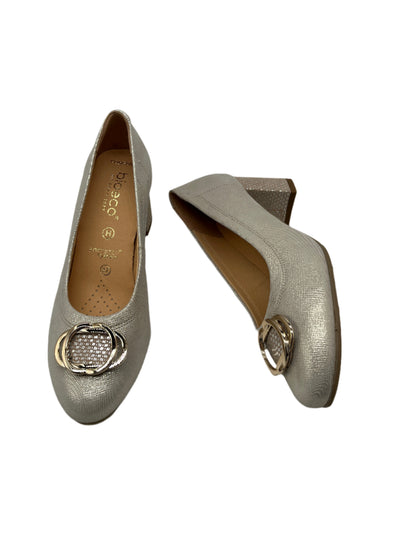 Bioeco by Arka 6736 1097+1733+1315 H Fit Gold Shimmer Block Heels