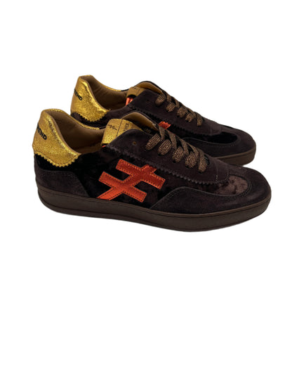 Another Trend A0328103 Ante+Terciopelo Brown, Orange & Gold Trainers
