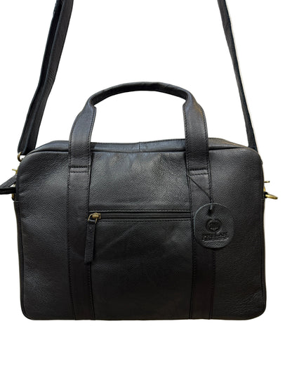 TWM TWM313 Black Leather Portfolio Bag