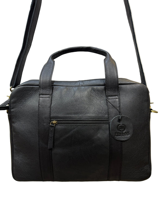 TWM TWM313 Black Leather Portfolio Bag