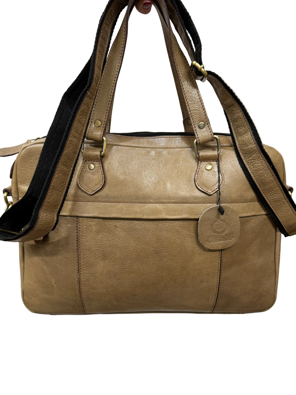TWM TWM720 Taupe Leather Portfolio Bag