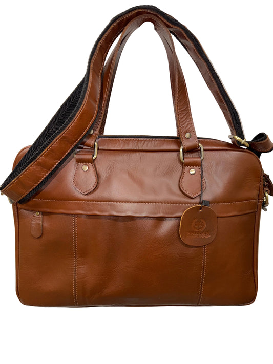 TWM TWM720 Tan Leather Portfolio Bag
