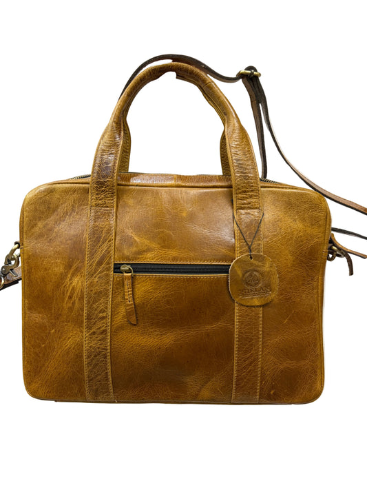 TWM TWM313 Dark Tan Leather Portfolio Bag