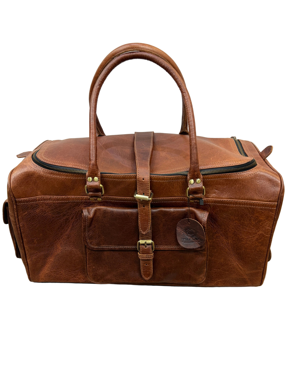 TWM TWM164 Brown Leather Travel Bag