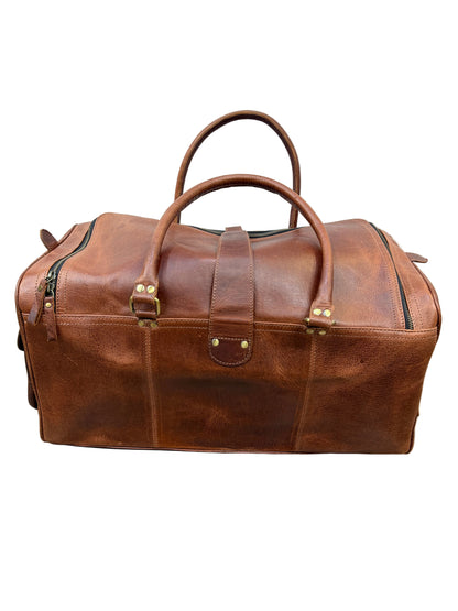 TWM TWM164 Brown Leather Travel Bag