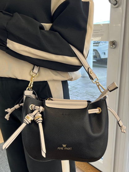 Pepe Moll 251371 Padova Black/Off White Handbag - Vegan