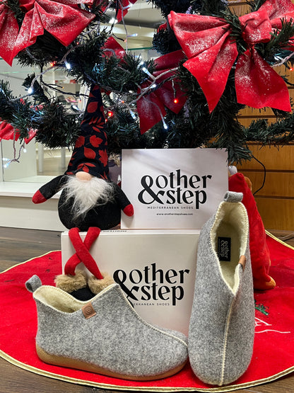 &Otherstep 55066014 Monotweed Grey Slipper Bootee