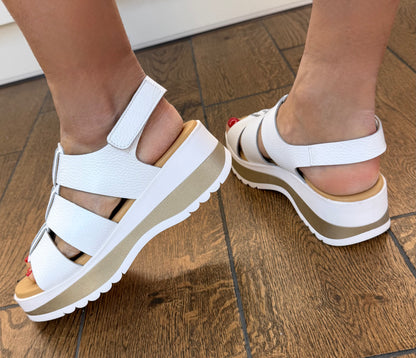 Valeria's 2620 Blanco White Comfort Sandals