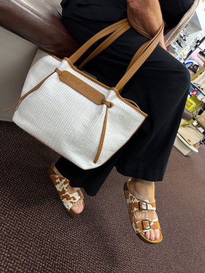Plakton CP Beta 340010 Animal Print Cuero 2035 EVA Cream & Tan Print Sandals