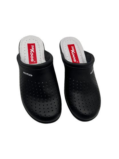 Zuekoos 522.12 Black Pinhole Slip On Clogs