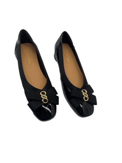 Loretta Vitale W5314 Black Patent & Bow Slip On Shoes