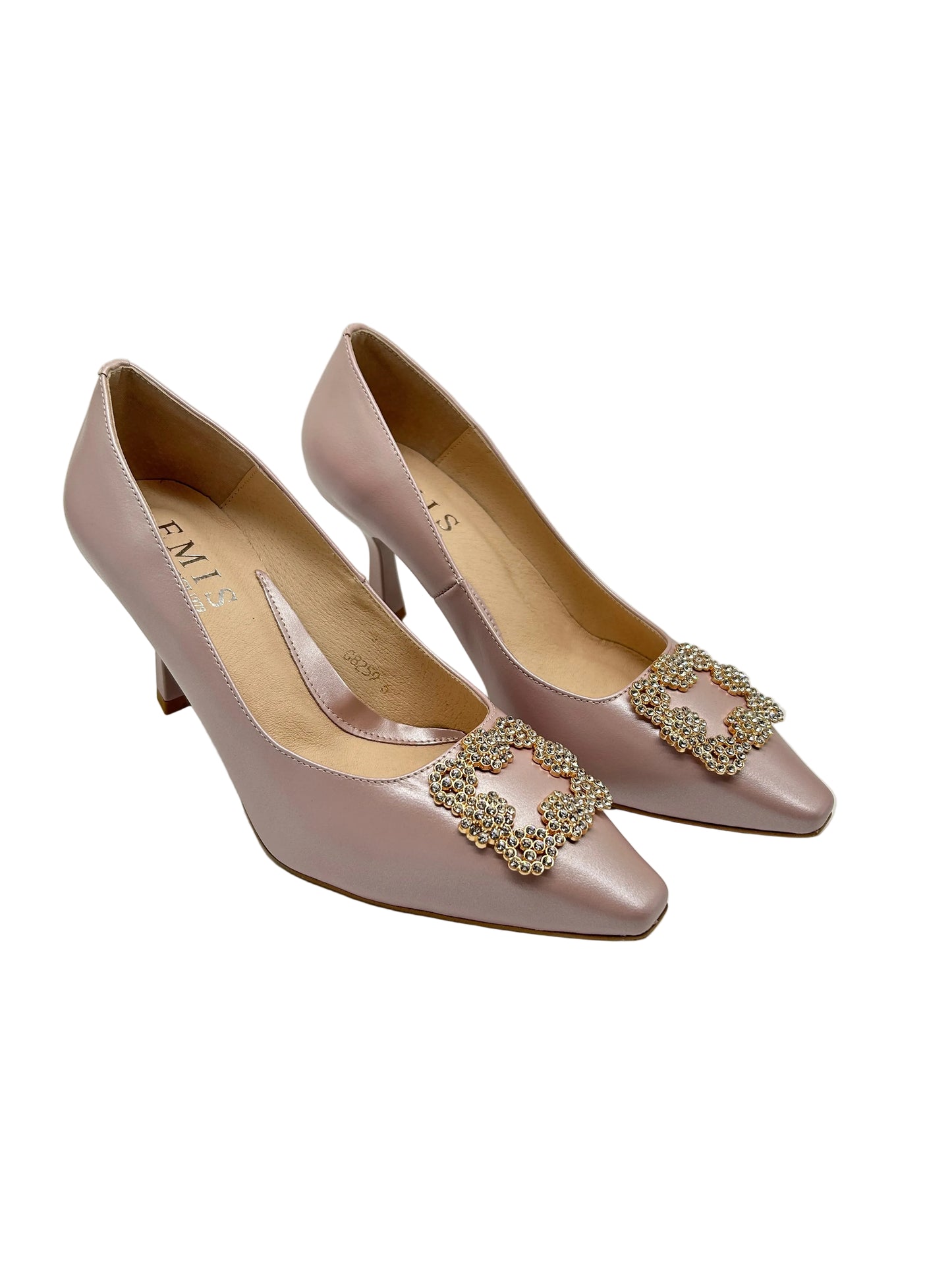 Emis S8259/042 624 Pink Heels with Square Brooch