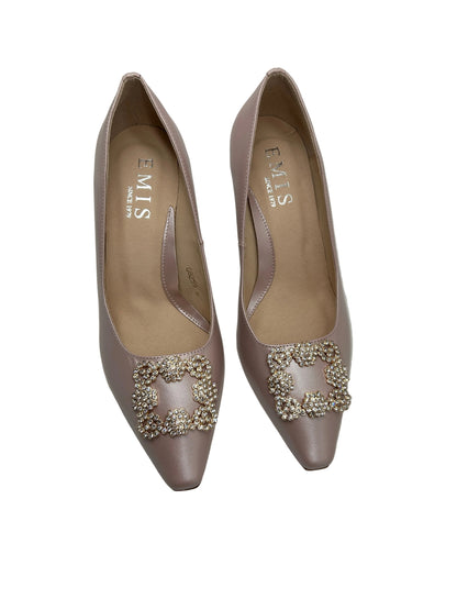 Emis S8259/042 624 Pink Heels with Square Brooch