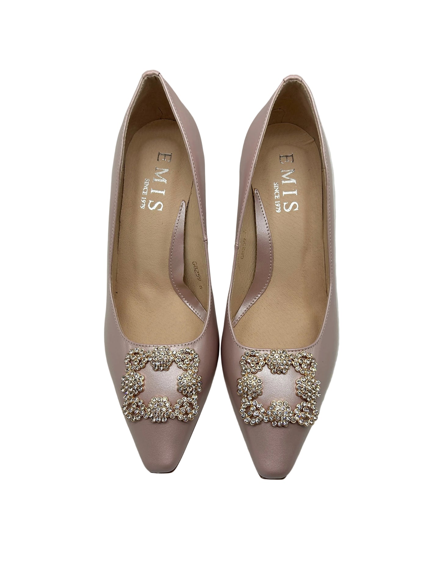 Emis S8259/042 624 Pink Heels with Square Brooch