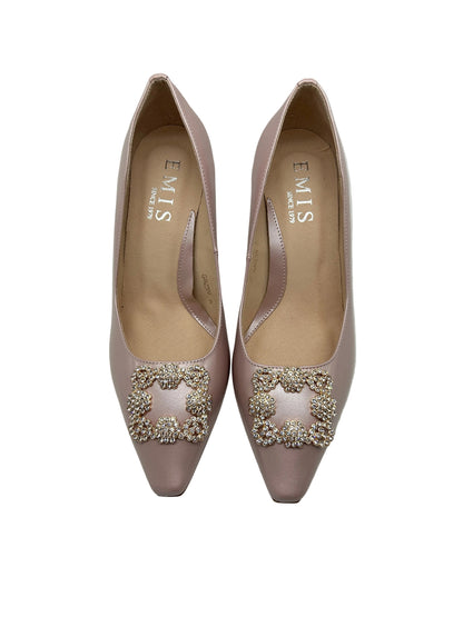 Emis S8259/042 624 Pink Heels with Square Brooch