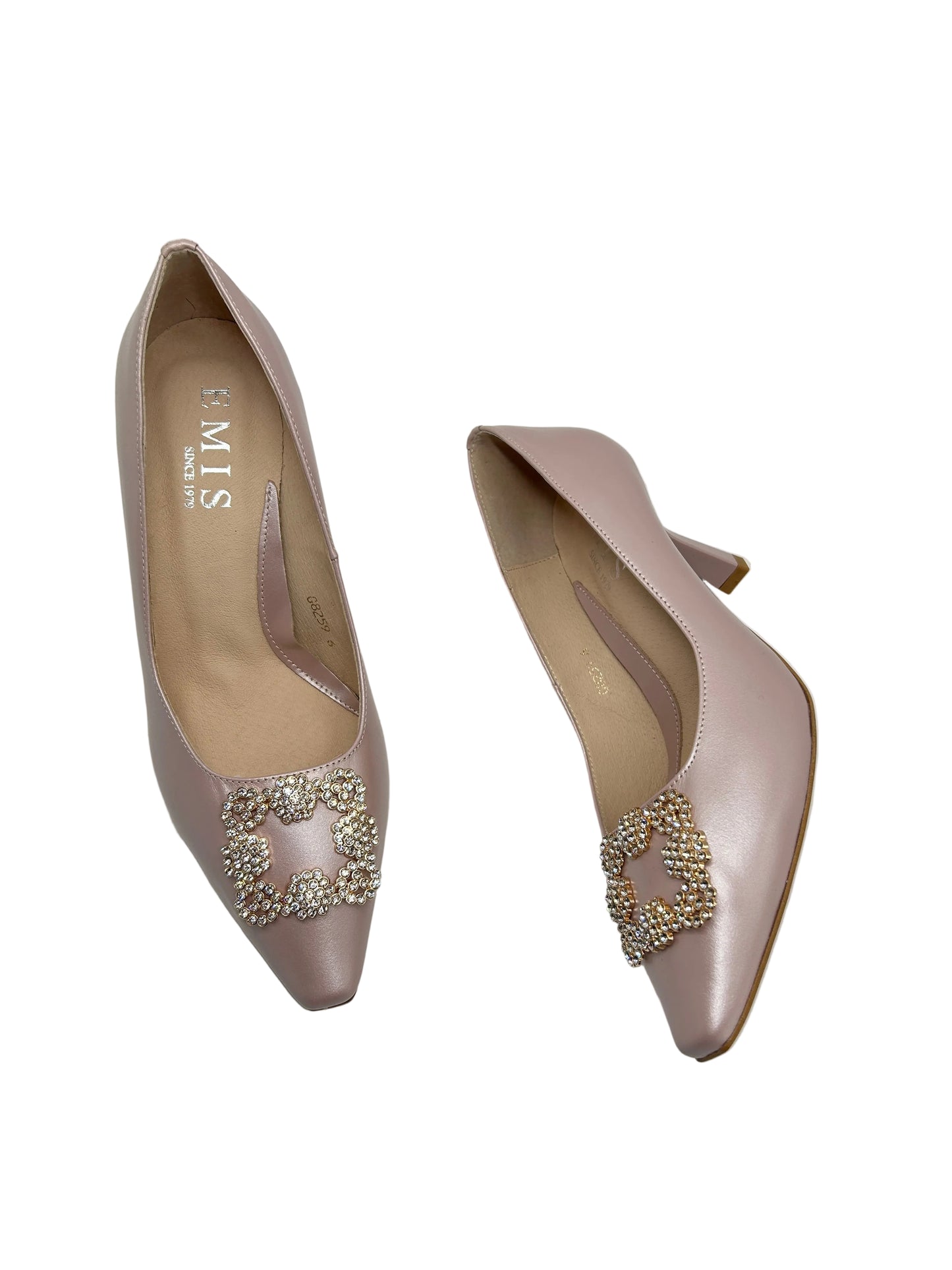 Emis S8259/042 624 Pink Heels with Square Brooch
