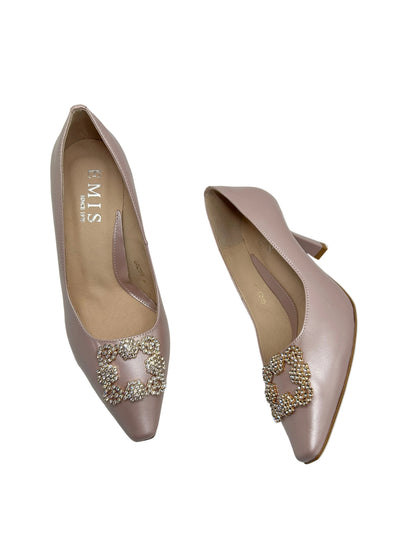 Emis S8259/042 624 Pink Heels with Square Brooch