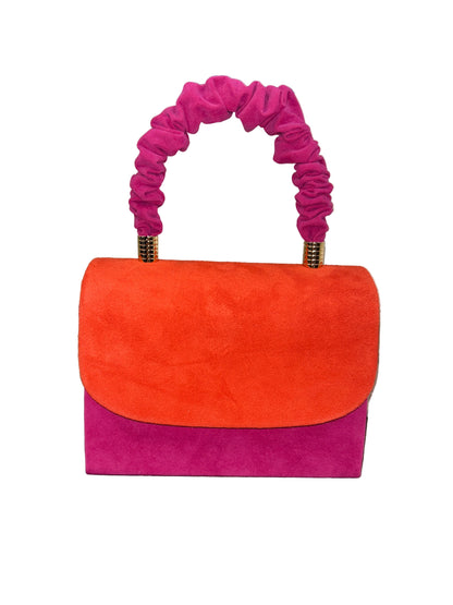 Emis T37 Orange & Fuchsia Formal Handbag