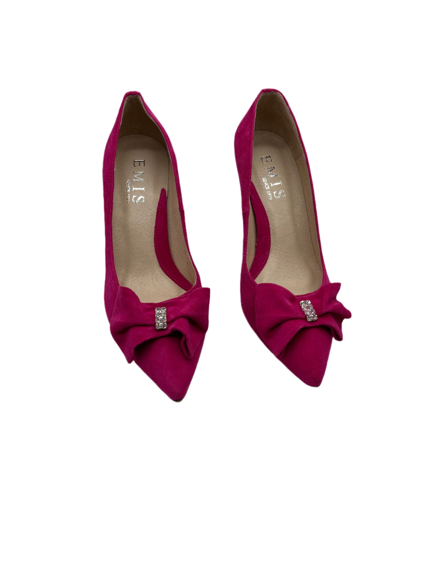 Emis Z8363/F802 Fuchsia 623 Suede Heels with Bow
