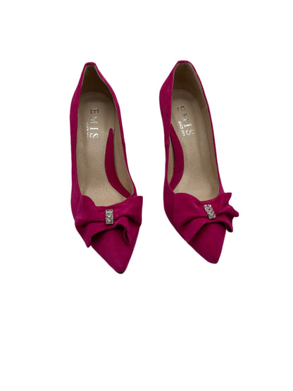 Emis Z8363/F802 Fuchsia 623 Suede Heels with Bow