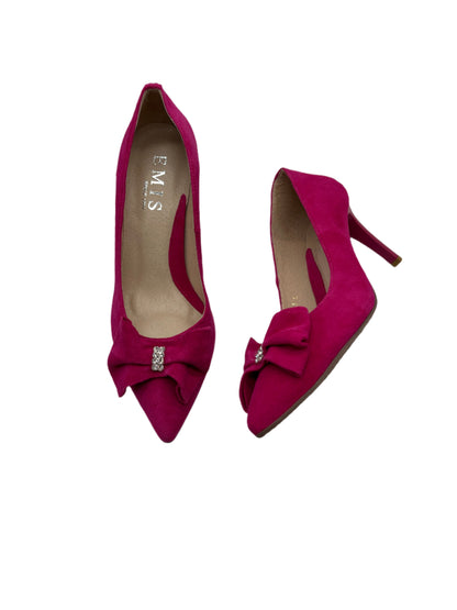Emis Z8363/F802 Fuchsia 623 Suede Heels with Bow