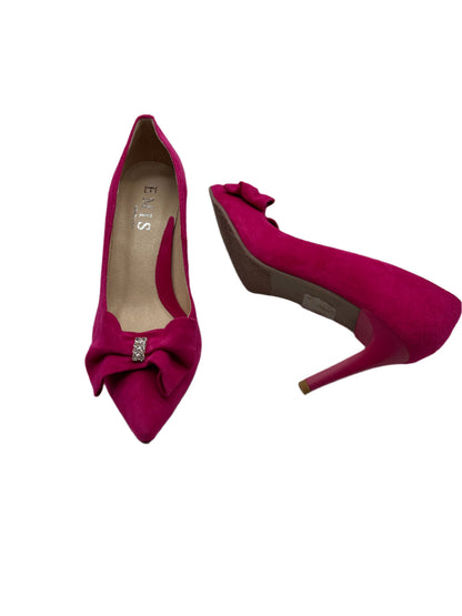 Emis Z8363/F802 Fuchsia 623 Suede Heels with Bow