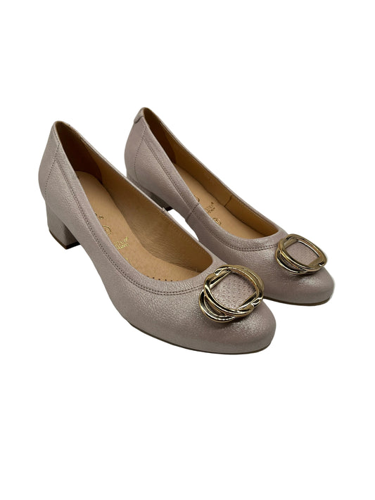 Bioeco by Arka 6415 2067+2763+1315 Metallic Pink Leather H Fit Block Heels