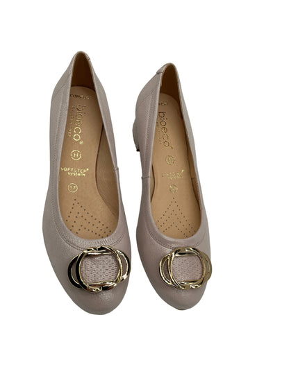 Bioeco by Arka 6415 2067+2763+1315 Metallic Pink Leather H Fit Block Heels