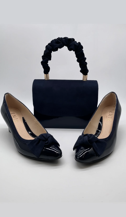 Emis T37 Navy Formal Handbag