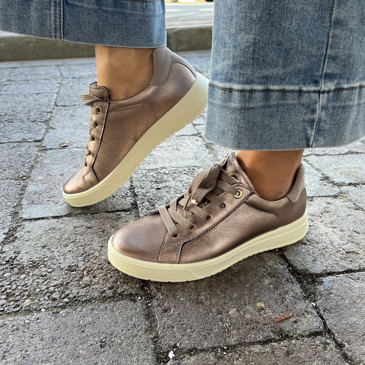 Ara 12-50016 25 ROM 2.0 Beige Metallic G Fit Sneakers