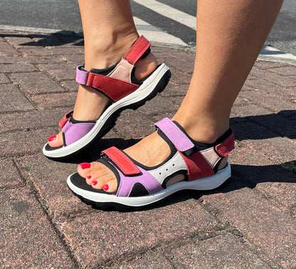 Rohde 5380 98 Multicolour Velcro Sandals with Slingback Strap