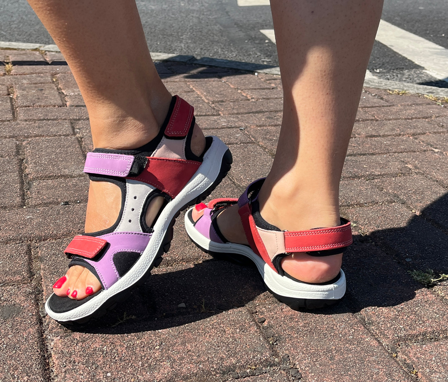 Rohde 5380 98 Multicolour Velcro Sandals with Slingback Strap