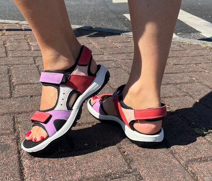 Rohde 5380 98 Multicolour Velcro Sandals with Slingback Strap