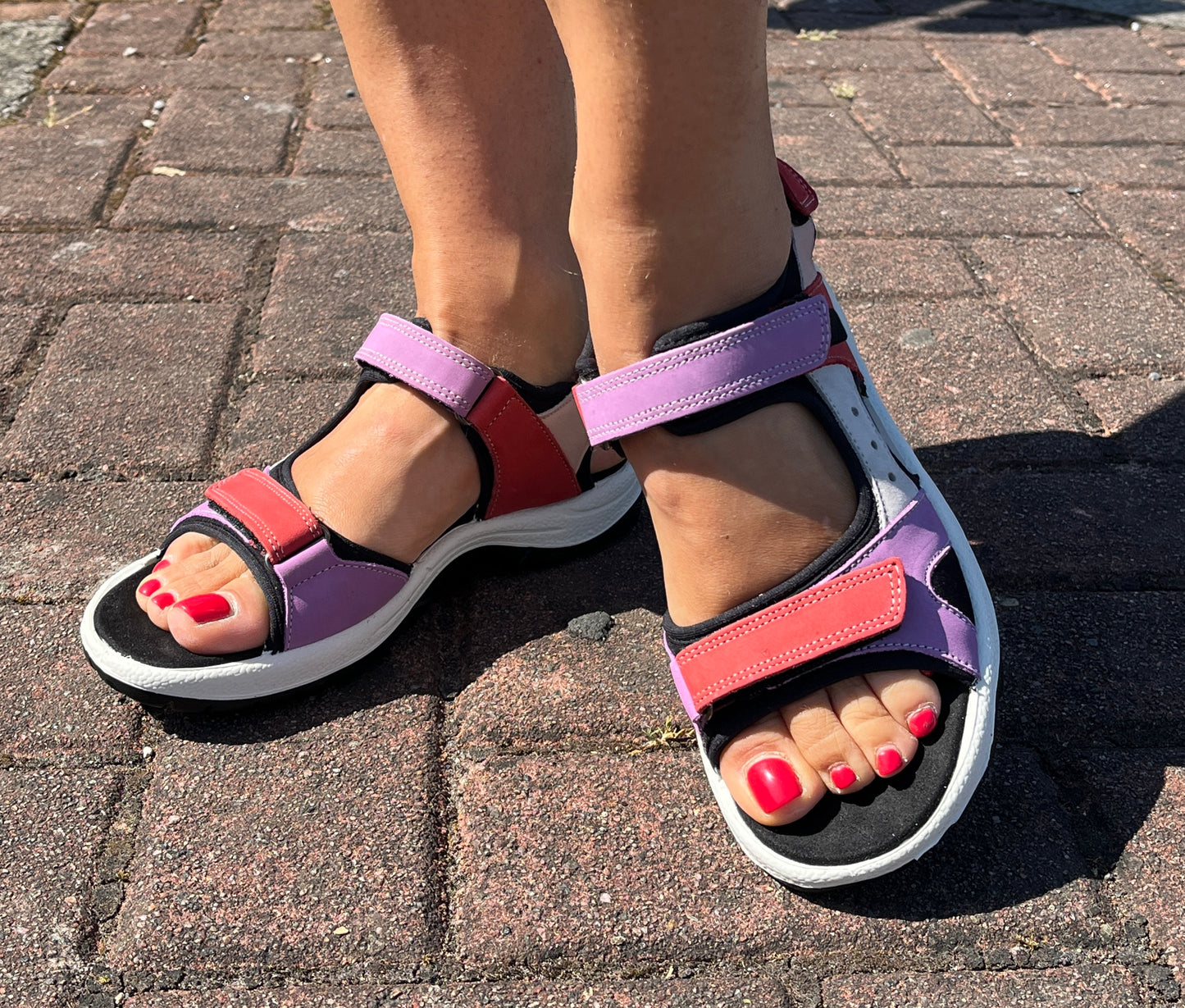Rohde 5380 98 Multicolour Velcro Sandals with Slingback Strap