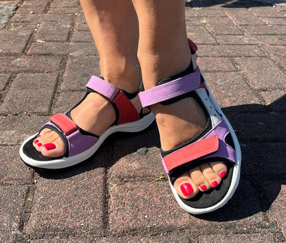 Rohde 5380 98 Multicolour Velcro Sandals with Slingback Strap