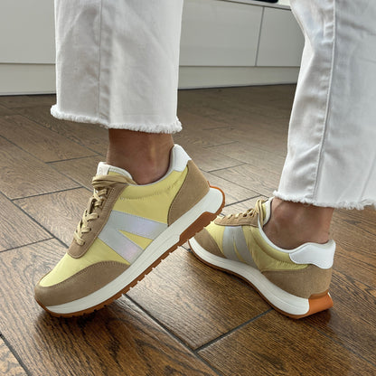 Ara 12-29702 12 Malibu H Fit Yellow & Beige Mix Sneakers